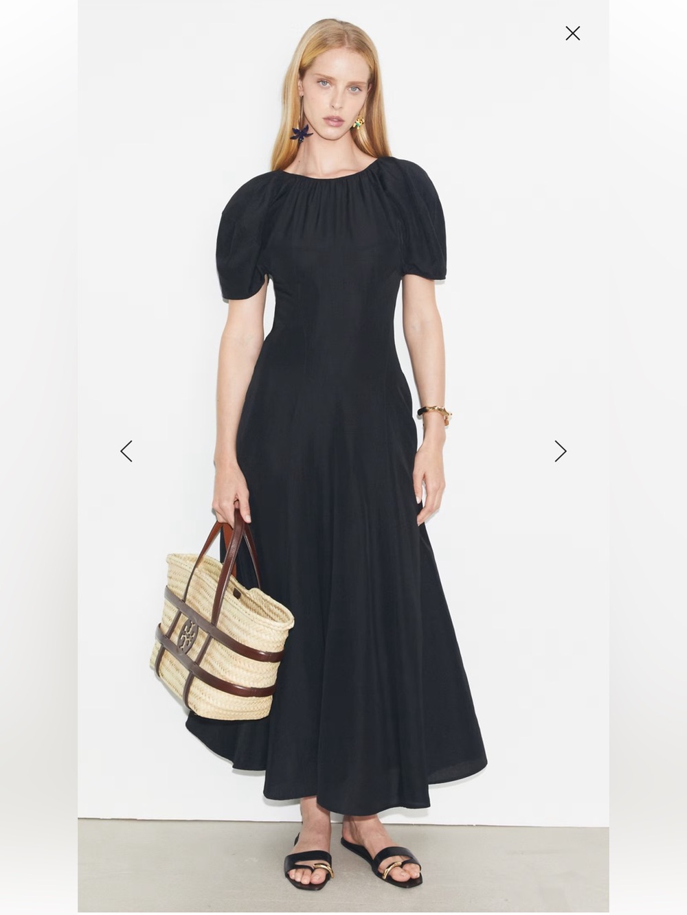 Tory Burch BALLOON SLEEVE LINEN DRESS - size 2